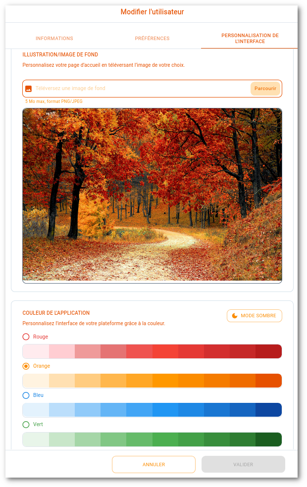 Personnalisation-interface